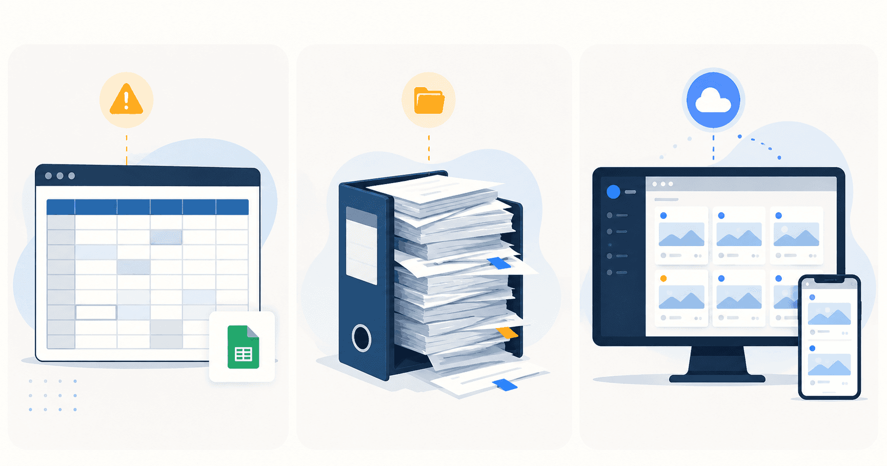 Trois méthodes pour archiver les désignations d'un officiel FFF : tableur Excel manuel, dossier PDF papier, application d'archivage automatique